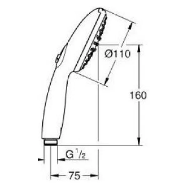 Grohe Tempesta 100 2759730E 2 Akışlı El Tipi Duş Başlığı - Görsel 3