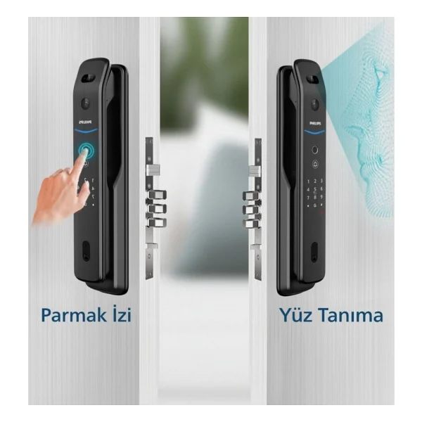 Philips DDL709-FVP-7HW Yüz Tanımalı Kameralı Akıllı Kapı Kilidi - Görsel 3