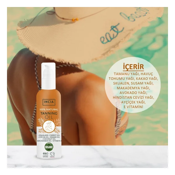 INCIA %100 Doğal Bronzlaştırıcı Yağ 150 ml Yoğun Bronzlaştırıcı Etki ile Organik Avokado Yağı - Görsel 4