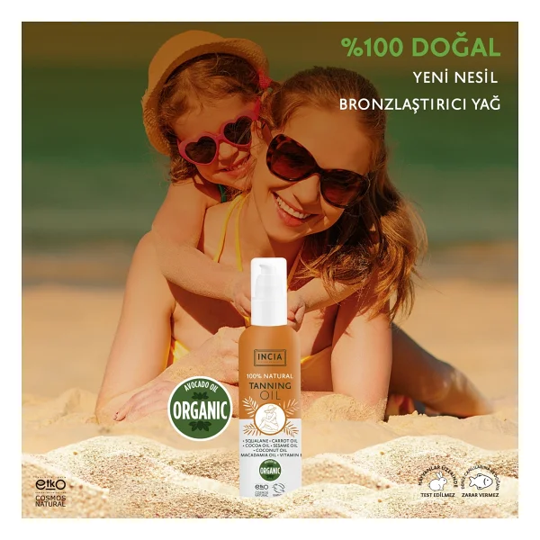 INCIA %100 Doğal Bronzlaştırıcı Yağ 150 ml Yoğun Bronzlaştırıcı Etki ile Organik Avokado Yağı - Görsel 6