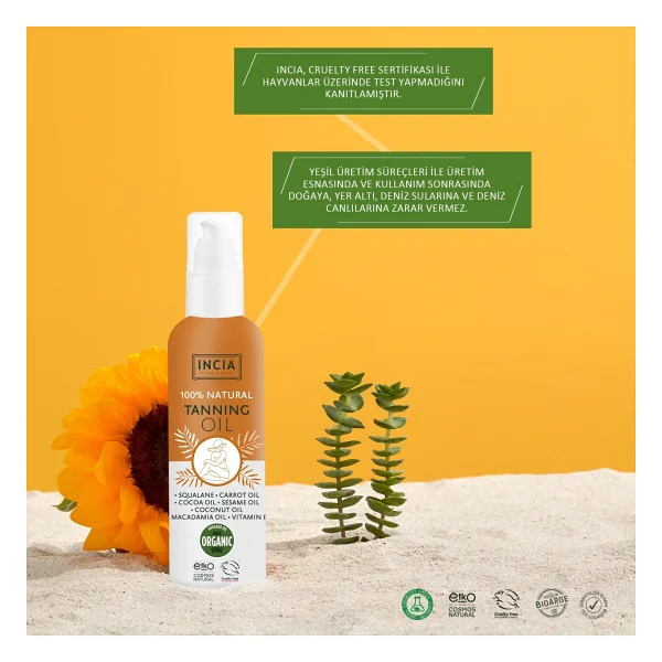 INCIA %100 Doğal Bronzlaştırıcı Yağ 150 ml Yoğun Bronzlaştırıcı Etki ile Organik Avokado Yağı - Görsel 7