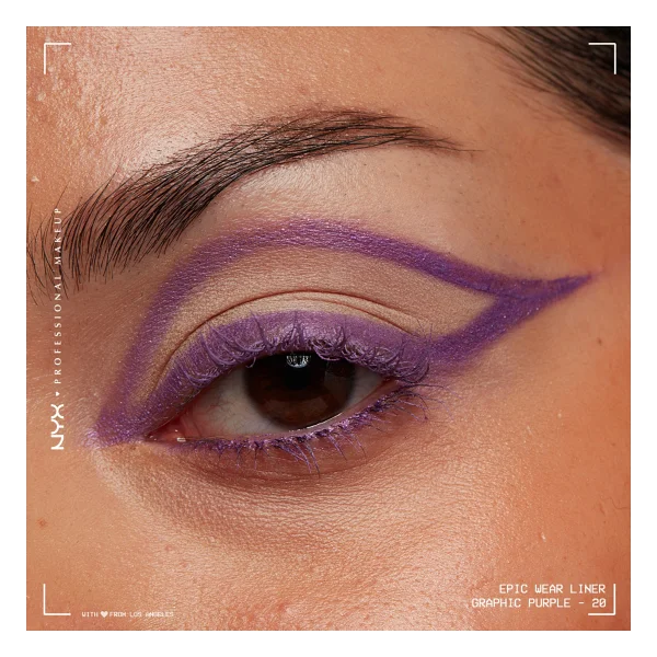 NYX Professional Makeup Epic Wear Liner Sticks Su Geçirmez Yüksek Pigmentli Mor Eyeliner - Graphic Purple, Kolay Uygulama - Görsel 2