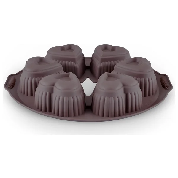 Crick Crack Harmony 6'lı Kalpli Silikon Muffin Kalıbı - Görsel 3