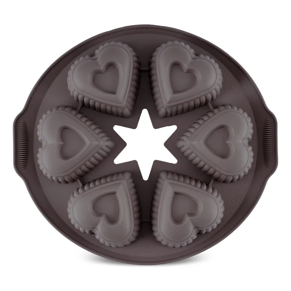 Crick Crack Harmony 6'lı Kalpli Silikon Muffin Kalıbı - Görsel 5