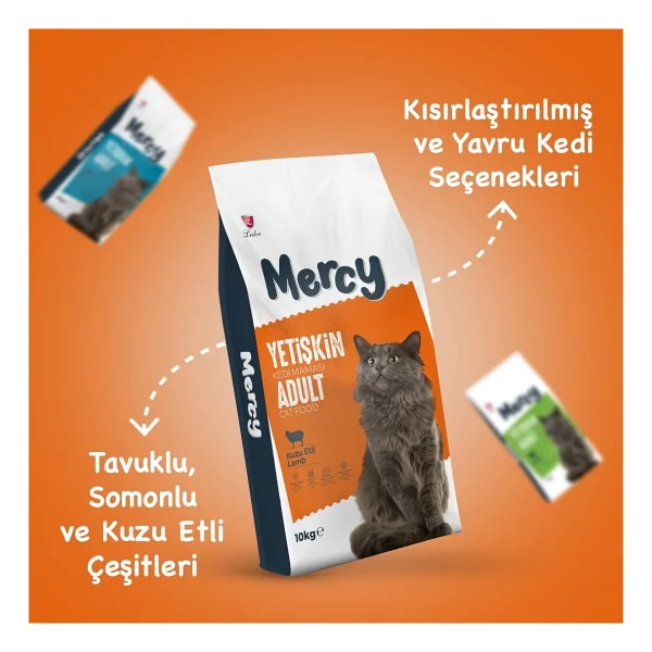 Mercy Kuzu Etli 10 kg Yetişkin Kedi Maması - Görsel 6
