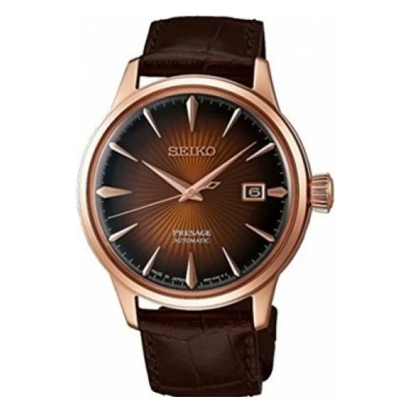 Seiko Presage Cocktail Time SRPB46 Deri Kordon Bordo Erkek Kol Saati - Görsel 2
