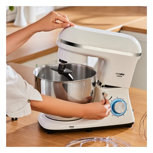 Cookplus Chefcrafter 1900 W 7 lt Porcelain White Stand Mikser - Görsel 2