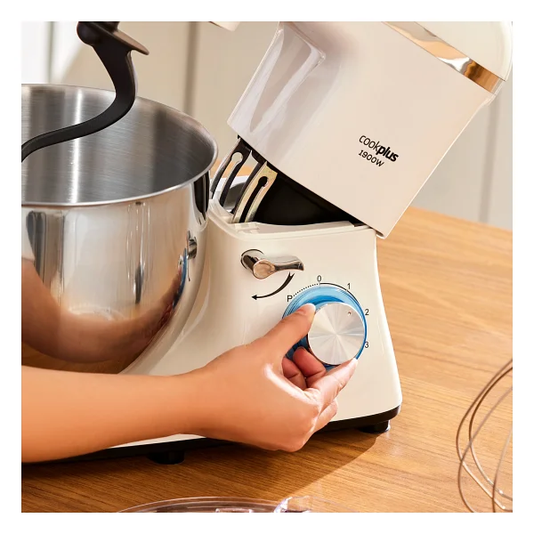 Cookplus Chefcrafter 1900 W 7 lt Porcelain White Stand Mikser - Görsel 3