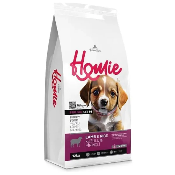 Homie Düşük Tahıllı Kuzu Etli 12 kg Yavru Köpek Maması - Görsel 3