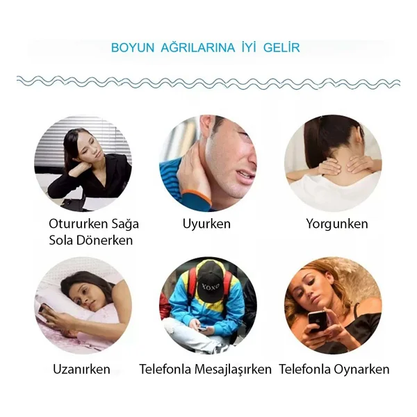 Hymark Servikal Masaj Boyun Omuz Usb Şarjlı Masaj Aleti Fizik - Görsel 5