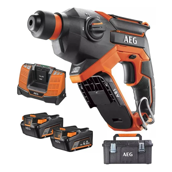 AEG Bbh 18C LI-402C 18V Çift Akülü Kırıcı Delici (2X4.0AH Akü + Hızlı Şarj Cihazı + Hardox Taşıma Çantası) - Görsel 5