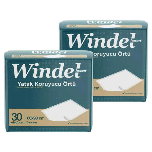 Windelhosen 60x90 cm 30'lu 2 Adet Yatak Koruyucu Örtü - Görsel 2