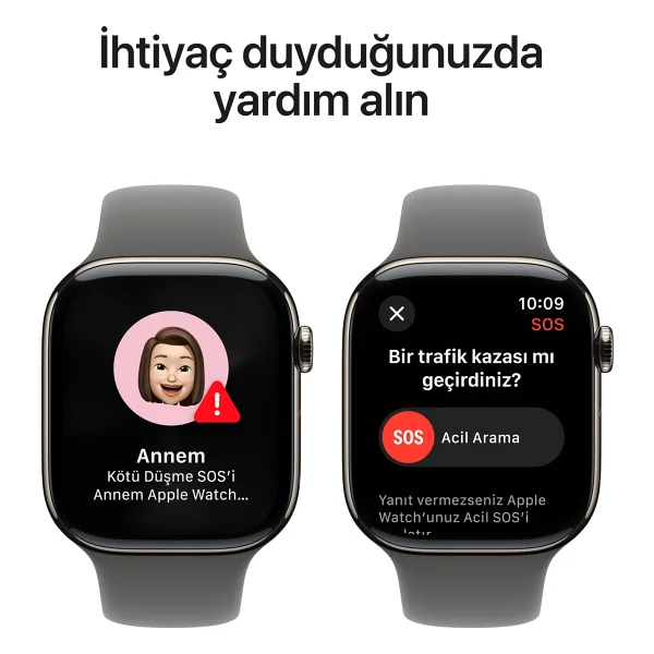 Apple Watch Series 10 GPS + Cellular 42mm Titanyum Kasa Spor Kordon Akıllı Saat - Görsel 6