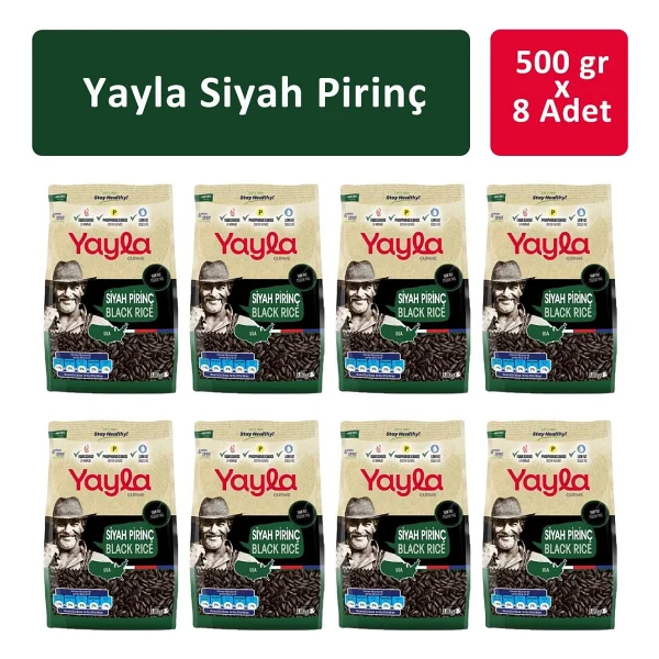Yayla Siyah Pirinç 500 gr x 8 Adet - Görsel 3