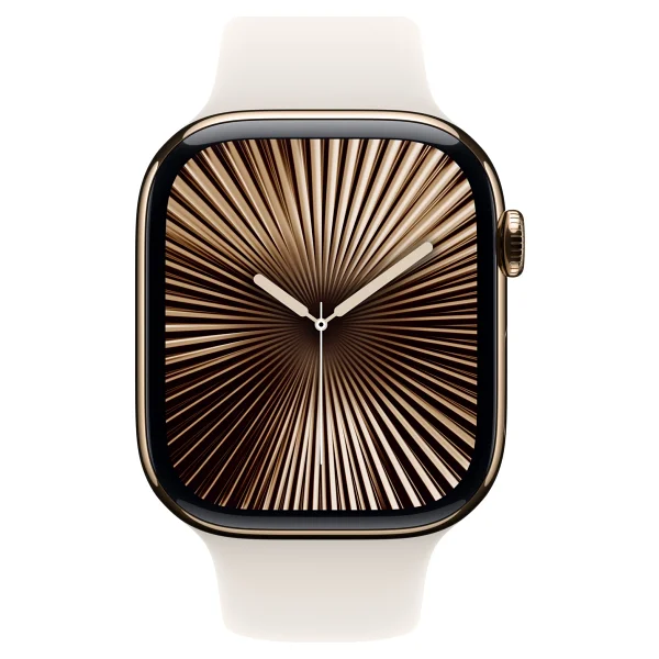 Apple Watch Series 10 GPS + Cellular 46mm Altın Rengi Titanyum Kasa ve Yıldız Işığı Spor Kordon Akıllı Saat - Görsel 2