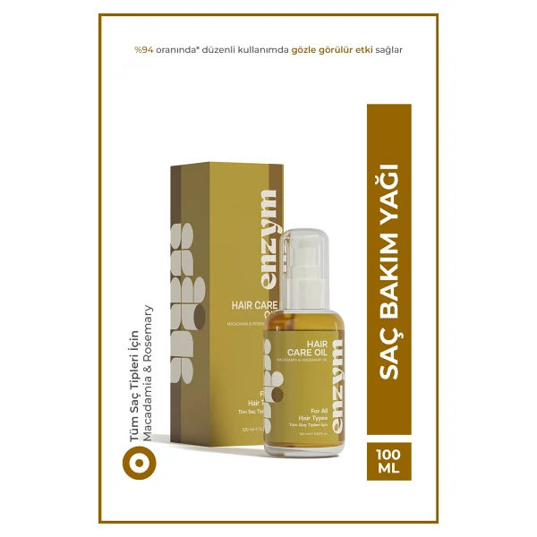 Enzym Cosmetics Hızla Uzama Etkili 100 ml Saç Bakım Yağı - Görsel 4