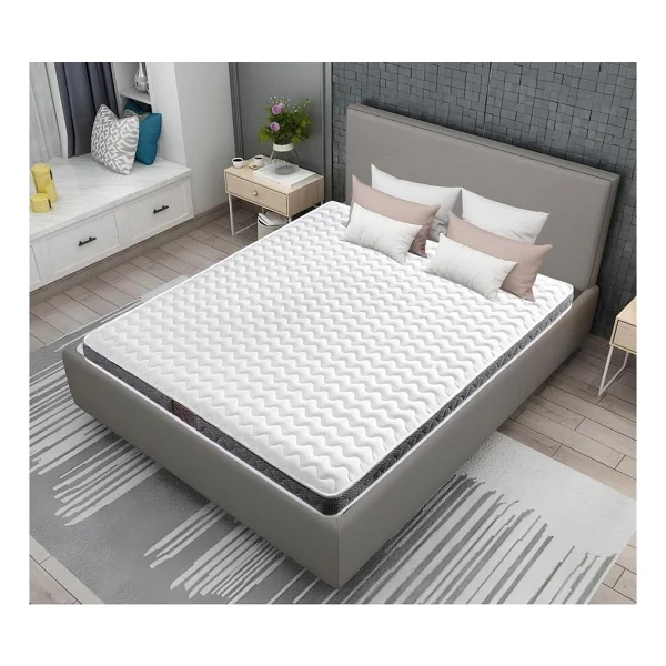 Heyner Yatak Koruyucu Visco Yatak Pedi & Yatak Şiltesi Lastikli 5 cm - Beyaz - Gri - 80 x 200 cm - Görsel 2