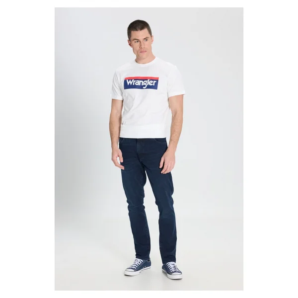 Wrangler Slim Fit Dar Kesim Düşük Bel Taşlamalı Gri Esnek Larston Jean Denim Kot Pantolon - Lacivert - 31 / 34 - Görsel 2
