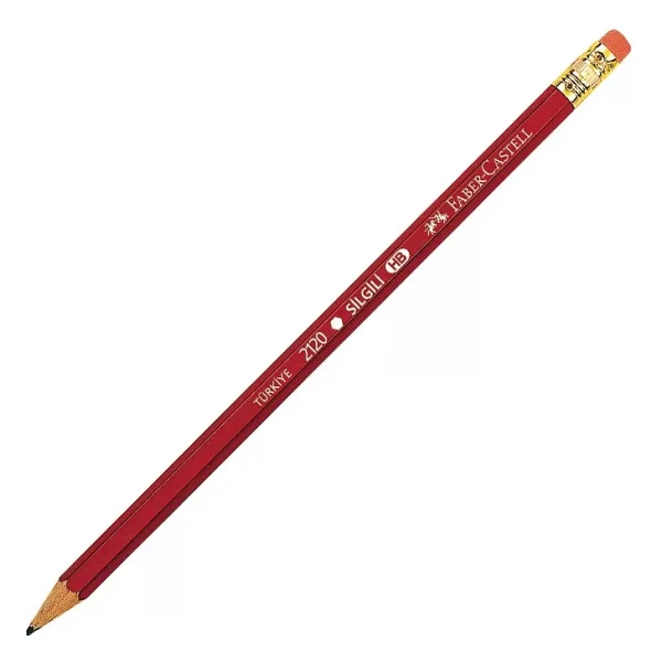 Faber-Castell 2120 Köşeli Silgili Kurşun Kalem - Görsel 2