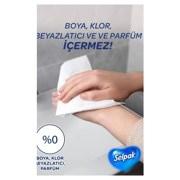 Selpak El ve Yüz Havlusu 100 Lü 3X100(300 Adet) - Görsel 3