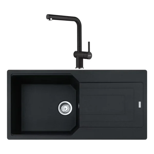 Franke Urban Ubg 611-100 Nero Granit Eviye + Active Plus Doccia Batarya - Görsel 4