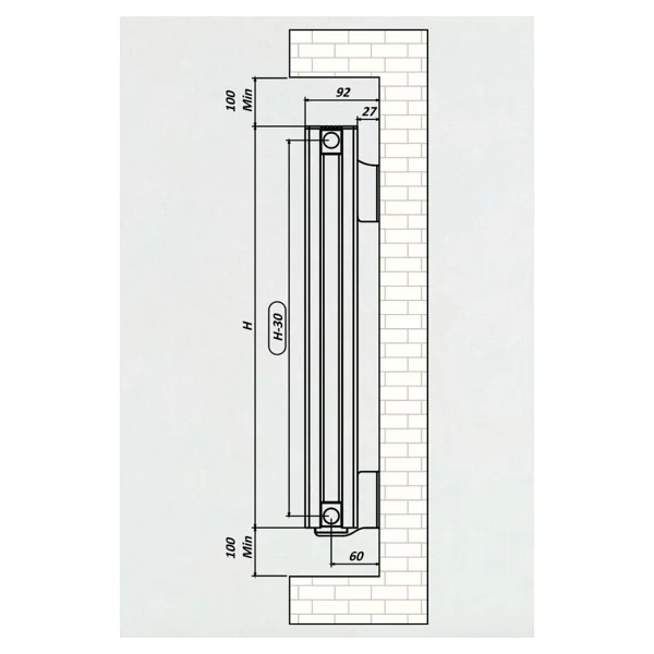 Aeon Argus 1500 x 415 6 Dilim Alüminyum Radyatör Panel - Mat Eloksal - Görsel 2