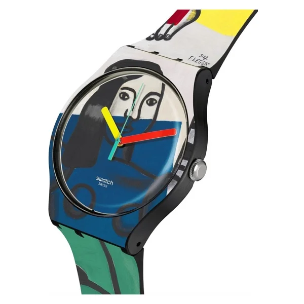 Swatch X Tate Gallery Leger's Two Women Holding Flowers SUOZ363 Kol Saati - Görsel 8