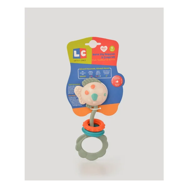 Let's Be Child Balık Çıngırak & Diş Kaşıyıcı Gri LC-30932 - Görsel 2