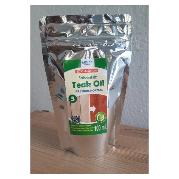 Taus Marine Eco-Teak Oıl / Premıum Normal (Solventsiz Natürel Tik YAĞI)100ML ve uygulama süngeri - Görsel 5
