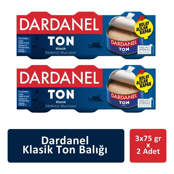 Dardanel Klasik Ton Balığı 3 x 75 gr x 2 Adet - Görsel 6