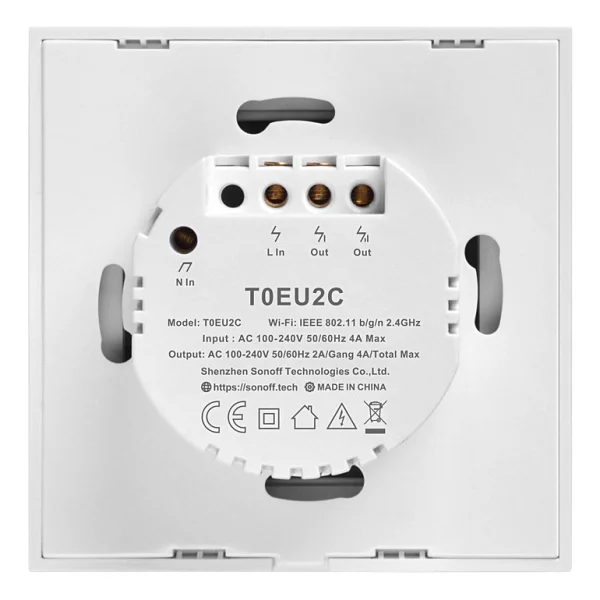 Sonoff T0-EU-2C 2 Kanallı Wi-Fi Akıllı Anahtar - Görsel 4