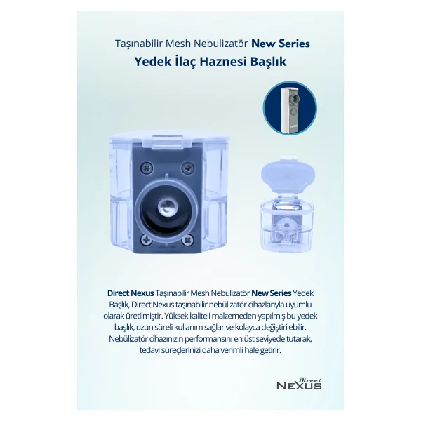 Direct NEXUS Nexus Taşınabilir Mesh Nebulizatör New Series Yedek Başlık - Görsel 2