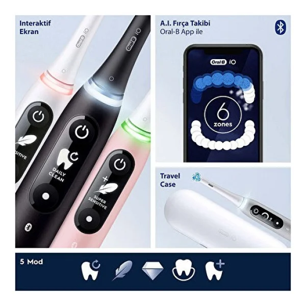 Oral-B iO 6 Smile Şarjlı Diş Fırçası - Görsel 4