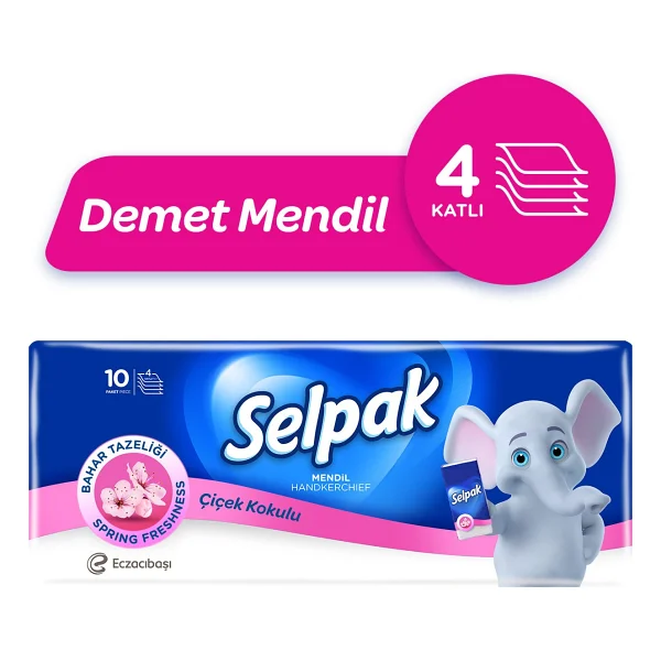 Selpak Çiçek Kokulu Kağıt Mendil 10'lu 10 Adet - Görsel 4