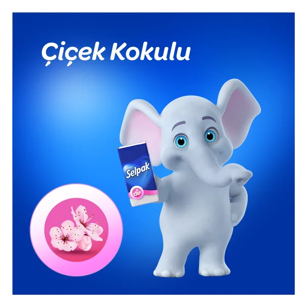 Selpak Çiçek Kokulu Kağıt Mendil 10'lu 10 Adet - Görsel 5