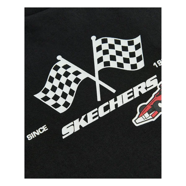 Skechers Graphic SK242065-001 Siyah Uzun Kollu Bisiklet Yaka Çocuk Tişört - Görsel 4