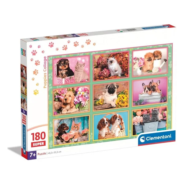 Clementoni Puppies Collage 180 Parça Puzzle 29788 - Görsel 2