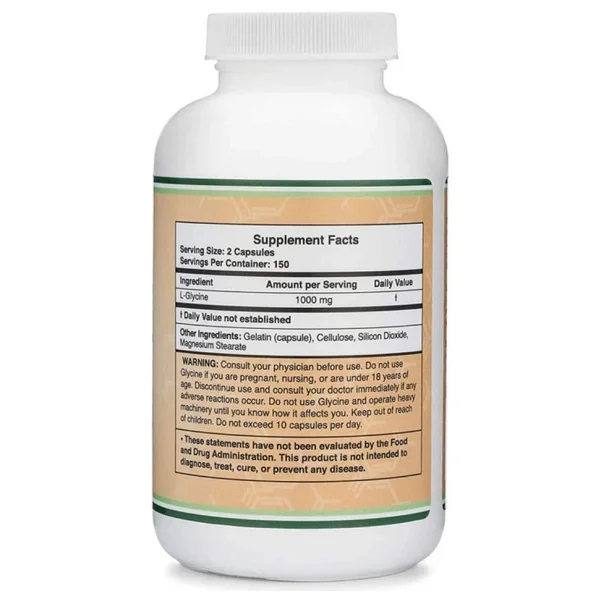 Double Wood Glycine 1000 mg 300 Kapsül - Görsel 2
