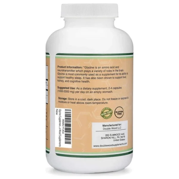 Double Wood Glycine 1000 mg 300 Kapsül - Görsel 3