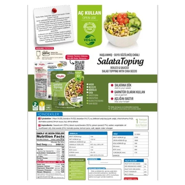Yayla Chialı Salata Toping 150 gr - Görsel 2