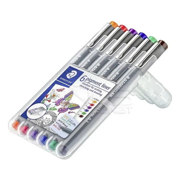 Staedtler 6 Pigment Liner Karışık Renk 0.3mm 6lı Set - Görsel 6