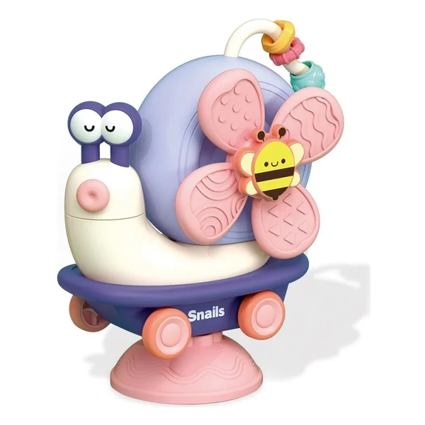 Learning Fun 3in1 Vantuzlu Duyusal Eğitici Oyuncak Salyangoz Mama Sandalyesi Oyuncağı Çıngıraklı - Görsel 6