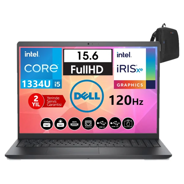 Dell Vostro 3530 Intel Core I5-1334U 16GB 4tb SSD Fhd 15.6" 120HZ Windows 11 Home Taşınabilir Bilgisayar WN1611PVNB352030+ZETTAÇANTA - Görsel 6