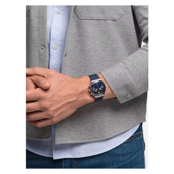 Swatch Blue Grid YVS454 Erkek Kol Saati - Görsel 9