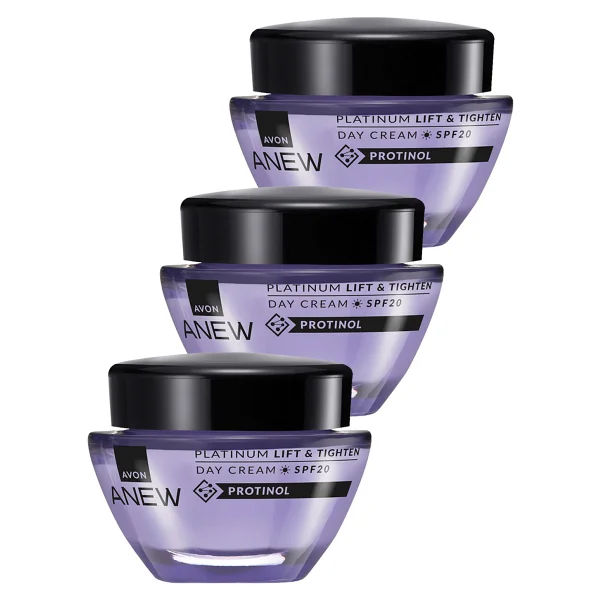 Avon Anew Platinum Lift & Tighten Gündüz Kremi SPF20 50 Ml. Üçlü Set - Görsel 6