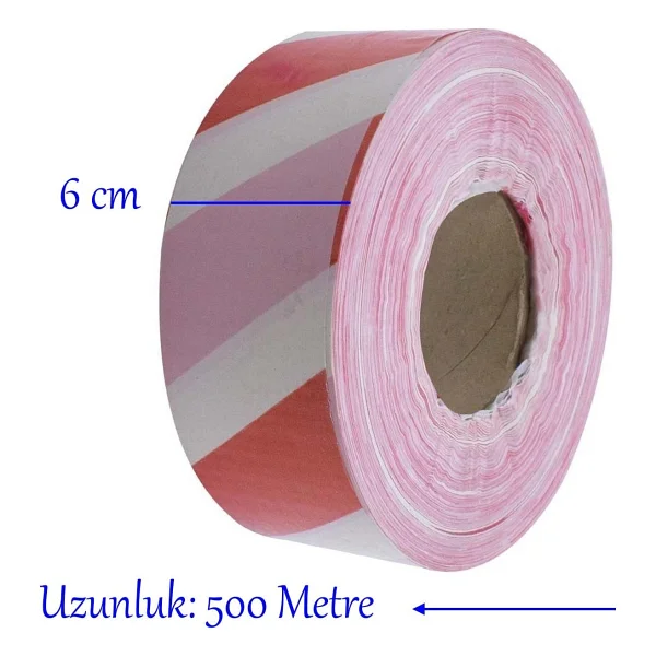 Badem10 Emniyet Şeridi İkaz Uyarı Uyarıcı Bandı 500 Metre Bant En 6 cm İnşaat Kaza Olay Yeri Otopark Konut - Görsel 3