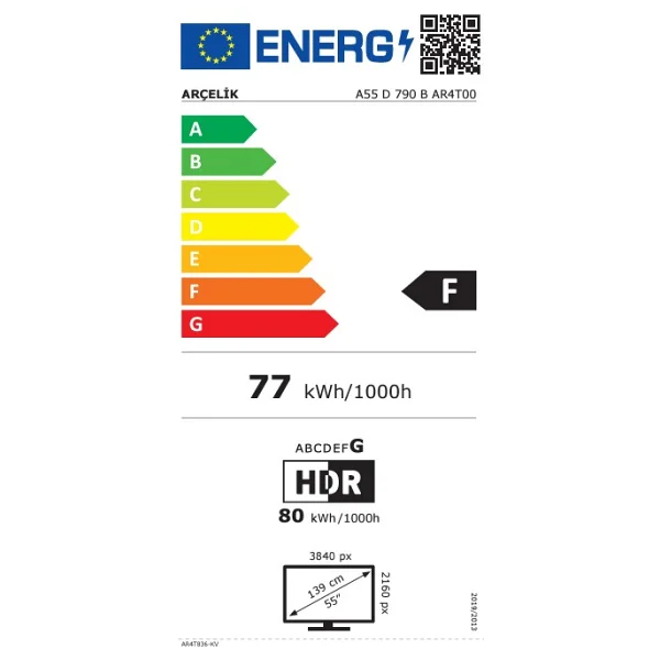 Arçelik 7 Serisi A55 D 790 B 4K Ultra HD 55" 140 Ekran Uydu Alıcılı Android Smart LED TV - Görsel 5