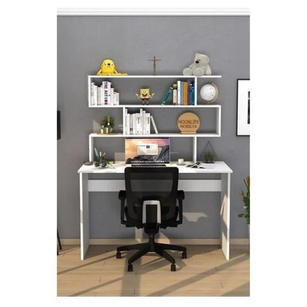 Moonlife Kaya Kitaplıklı Çalışma Masası - Görsel 5