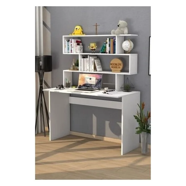 Moonlife Kaya Kitaplıklı Çalışma Masası - Görsel 2