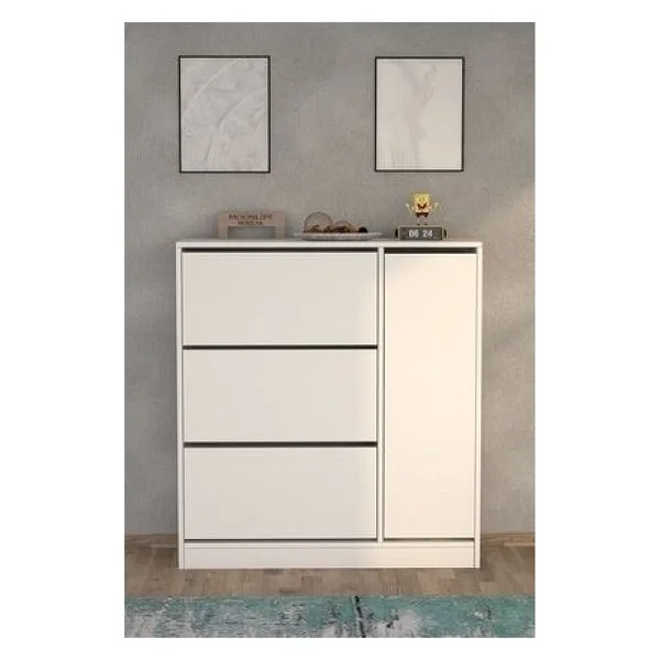 Moonlife Milano Dolaplı 3 Düşer Kapaklı Ayakkabılık - Görsel 5